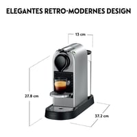 Kávovar na kapsule Nespresso Krups CitiZ XN741B, strieborný 4