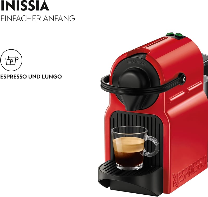 Nespresso Krups Inissia XN 1005 Rubinvörös Kapszulás Kávéfőző