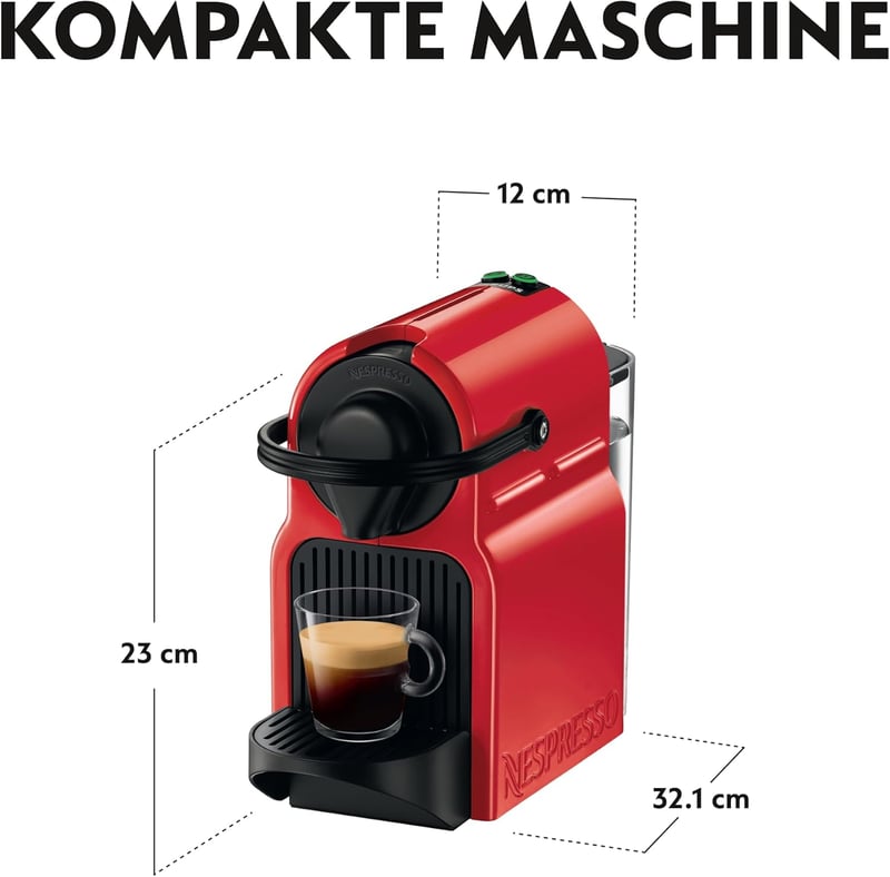 Nespresso Krups Inissia XN 1005 Rubinvörös Kapszulás Kávéfőző