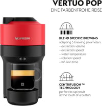 Nespresso Krups Vertuo Pop kapszulás kávéfőző, 560ml, automata, piros 2