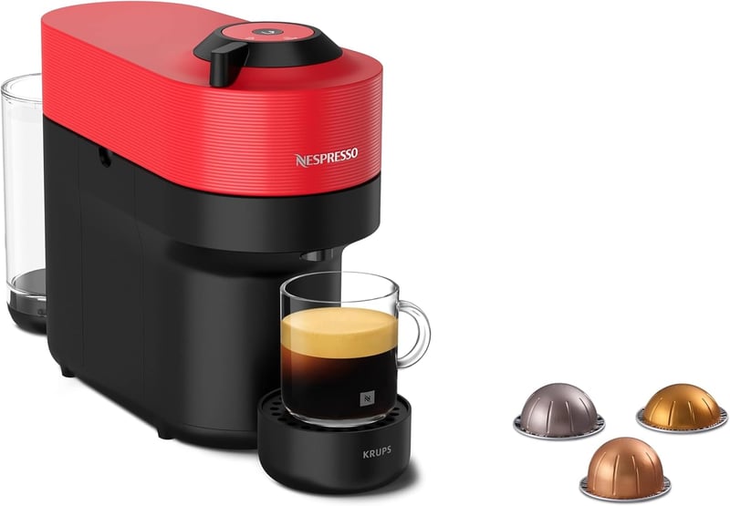 Nespresso Krups Vertuo Pop kapszulás kávéfőző, 560ml, automata, piros