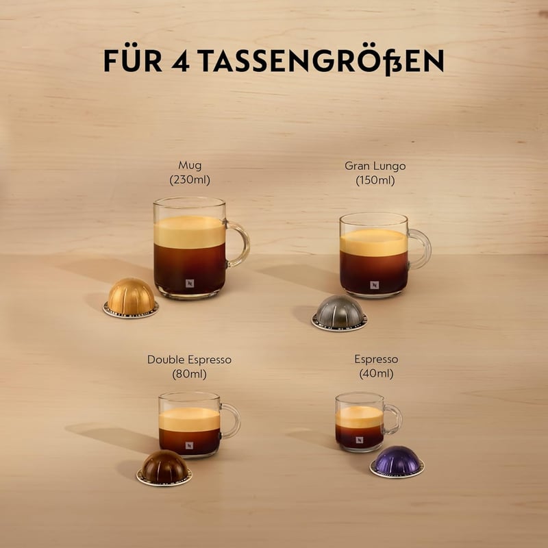 Nespresso Krups Vertuo Pop kapszulás kávéfőző, 560ml, automata, piros