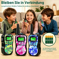 Detské vysielačky Nestling, 3 kusy, maskáčové, 8 kanálov, s podsvieteným LCD displejom a funkciou baterky, dosah 3 km 4