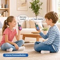 Detské vysielačky Nestling, 3 kusy, maskáčové, 8 kanálov, s podsvieteným LCD displejom a funkciou baterky, dosah 3 km 6
