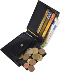 Nestron férfi bőr pénztárca RFID védelemmel fekete 2