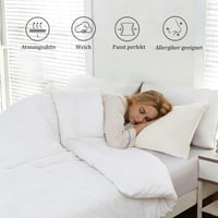 Nesture Oldalsó Alvó Párnahuzat 40x145 cm 2 db Krém Fehér Jersey Mikroszál Cipzárral 3
