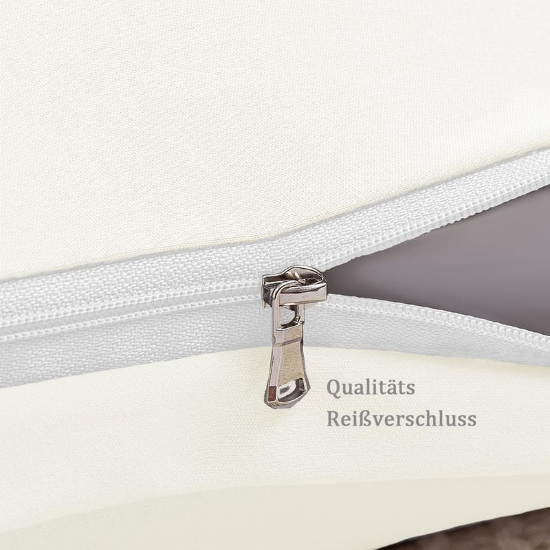 Nesture Oldalsó Alvó Párnahuzat 40x145 cm 2 db Krém Fehér Jersey Mikroszál Cipzárral