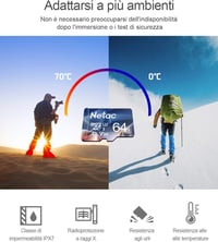 Netac 64GB Micro SD kártya 3 csomag A1 U3 V30 4K 100MB/s telefon kamera - 2-64 gb 5