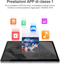 Netac 64GB Micro SD kártya 3 csomag A1 U3 V30 4K 100MB/s telefon kamera - 2-64 gb 3