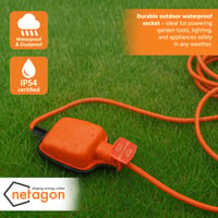 Vonkajší vodotesný predlžovací kábel Netagon IP54 – 1 zásuvka – 5 m 2