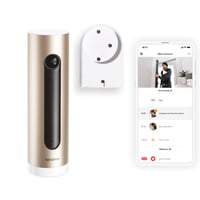 Cameră de securitate inteligentă de interior Netatmo NSC-AMZ cu suport de perete, WiFi, Full HD, detectare mișcare, vedere nocturnă, stocare MicroSD 32 GB, transmisiune live, fără abonament 1