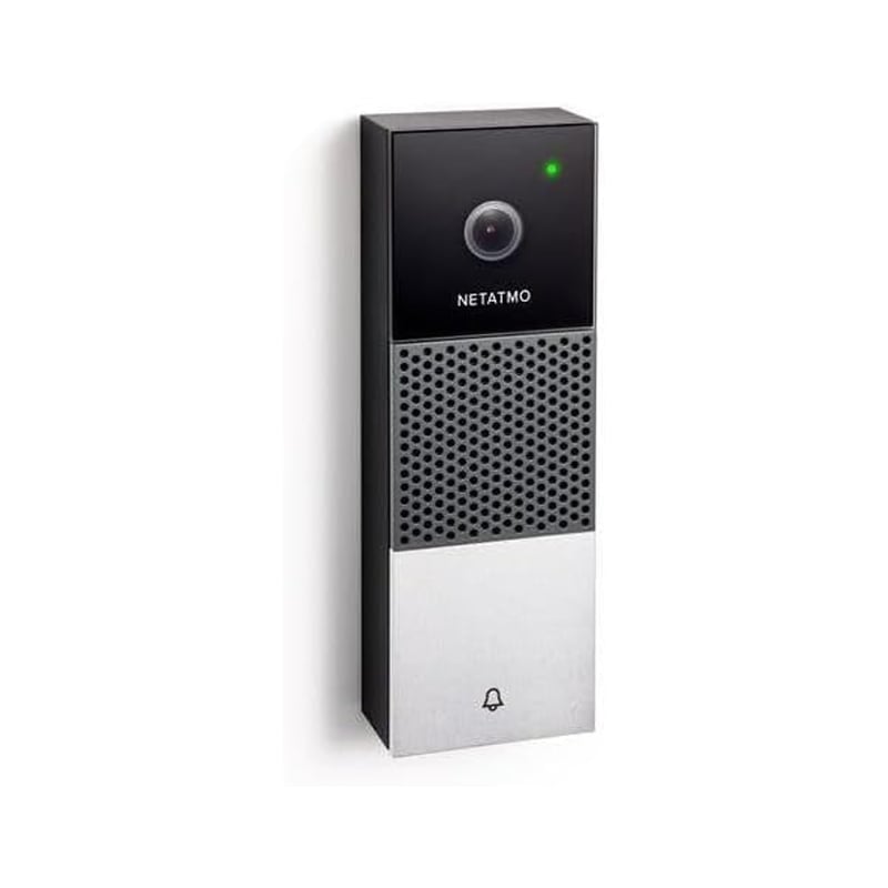 Netatmo pametno video zvono WiFi, dvosmjerna audio komunikacija, detekcija osoba, bez pretplate, 1080p HD, noćni vid.