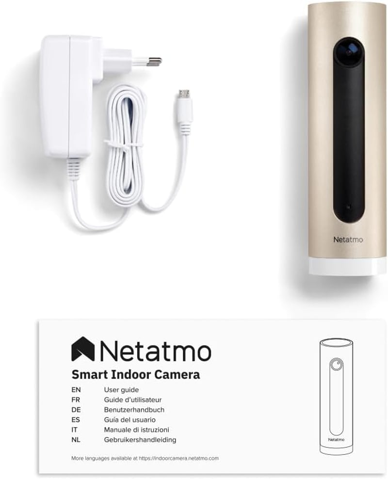 Netatmo Welcome Smart Beltéri Biztonsági Kamera WiFi 1080p Mozgásérzékelő Éjjellátó Arany Előfizetés Nélkül