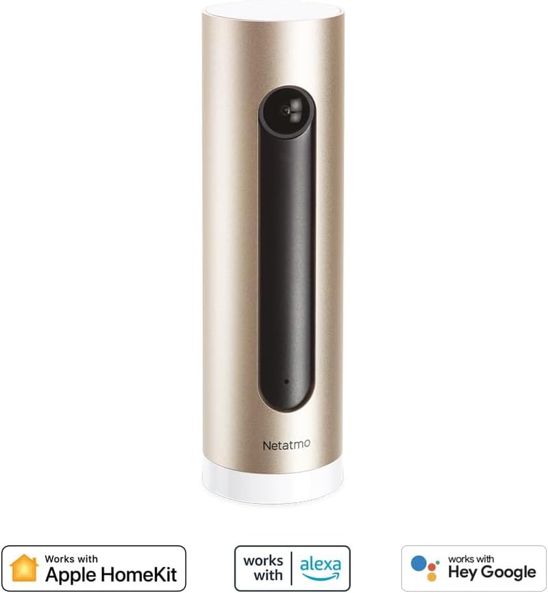 Netatmo Welcome Smart Beltéri Biztonsági Kamera WiFi 1080p Mozgásérzékelő Éjjellátó Arany Előfizetés Nélkül