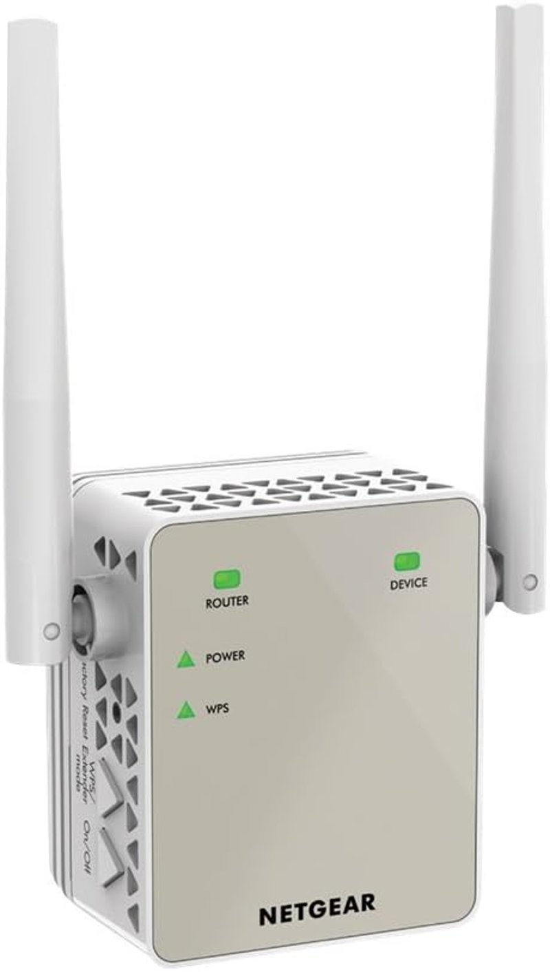 NETGEAR EX6120 AC1200 WiFi Jelerősítő és Repeater - Dual Band, 1200 Mbps, 20 Eszköz, 60m² Lefedettség, Kompakt Dizájn, Ethernet Port