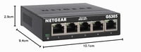 NETGEAR GS305 5-portový gigabitový switch – bez ventilátora, kovové vyhotovenie – čierny 7