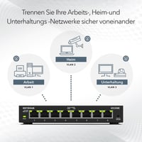 NETGEAR GS308E 8 portos Gigabit Ethernet menedzselt switch - fekete 5