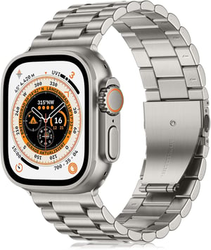 Brățară din oțel inoxidabil Netolo pentru Apple Watch Ultra 2/3 49 mm - titanium