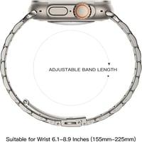 Netolo 24mm Fém Szíj Apple Watch Ultra 2/3 49mm Rozsdamentes Acél Csere Szíj - Ultra 49 mm, titanium 7