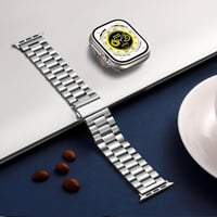 Netolo 24mm Fém Szíj Apple Watch Ultra 3 49mm Rozsdamentes Acél Csere - Ultra 49 mm, silver 6