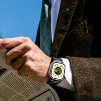 Netolo 24mm Fém Szíj Apple Watch Ultra 3 49mm Rozsdamentes Acél Fekete - Ultra 49 mm, black 4