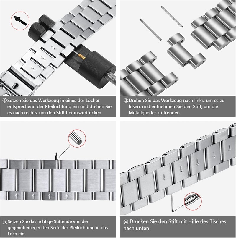 Netolo Fém Óraszíj Apple Watch 38 40 41 42 mm Rozsdamentes Acél - 38mm/40mm/41mm, silver
