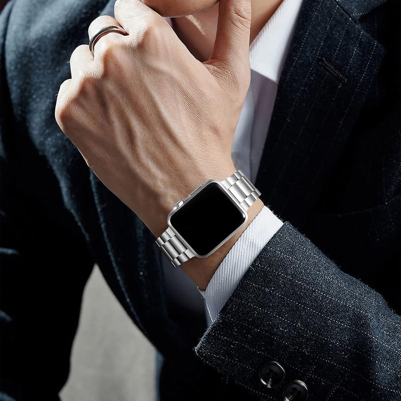 Netolo Fém Óraszíj Apple Watch 38 40 41 42 mm Rozsdamentes Acél - 38mm/40mm/41mm, silver