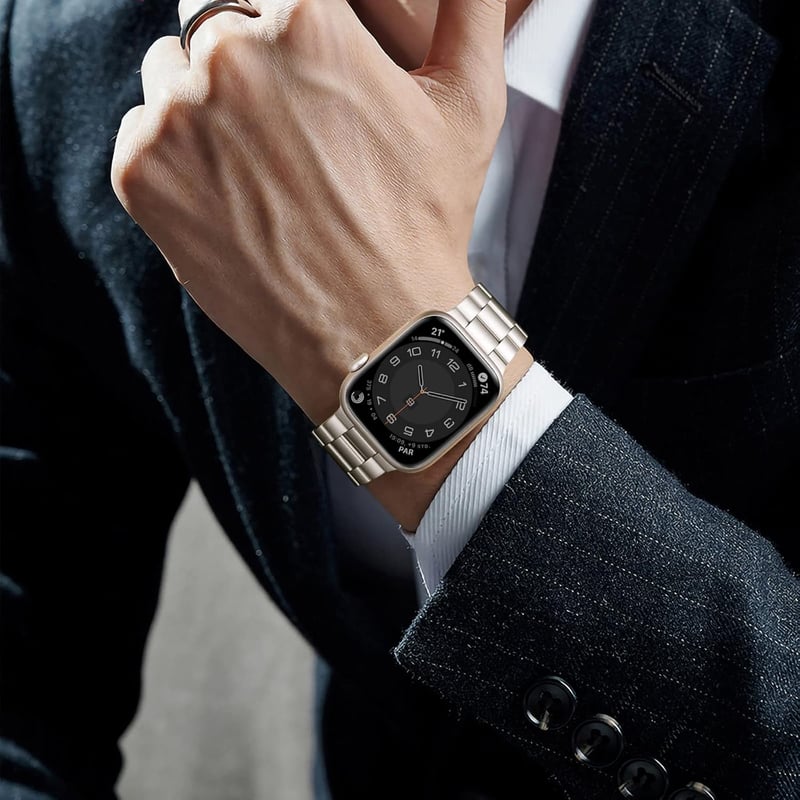 Netolo Fém Óraszíj Apple Watch 38-42mm Rozsdamentes Acél Csere Szíj - 38mm/40mm/41mm, Polar star