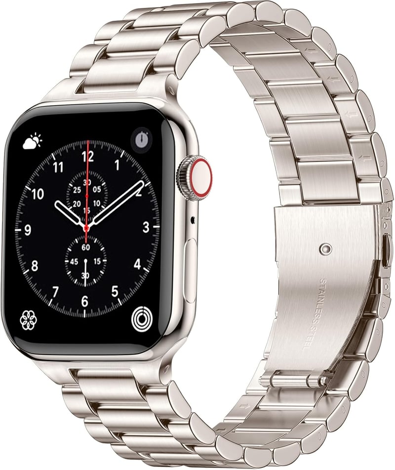 Netolo Fém Óraszíj Apple Watch 38-42mm Rozsdamentes Acél Csere Szíj - 38mm/40mm/41mm, Polar star