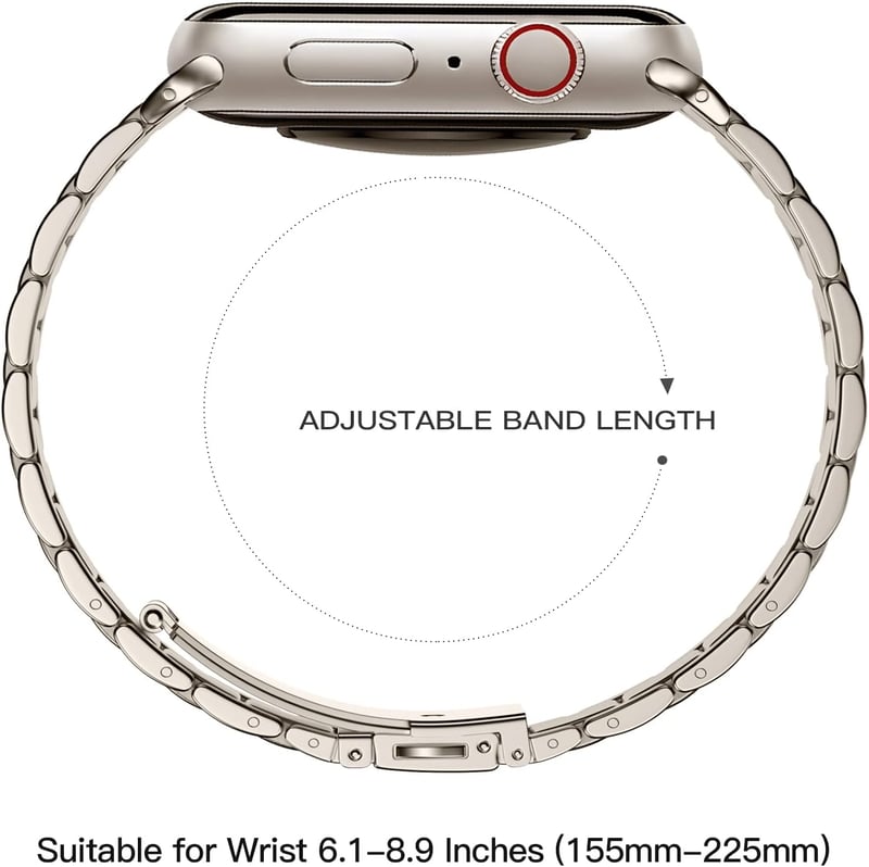 Netolo Fém Óraszíj Apple Watch 38-42mm Rozsdamentes Acél Csere Szíj - 38mm/40mm/41mm, Polar star