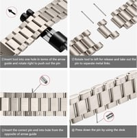 Netolo Fém Óraszíj Apple Watch 38-42mm Rozsdamentes Acél Csere Szíj - 38mm/40mm/41mm, Polar star 6