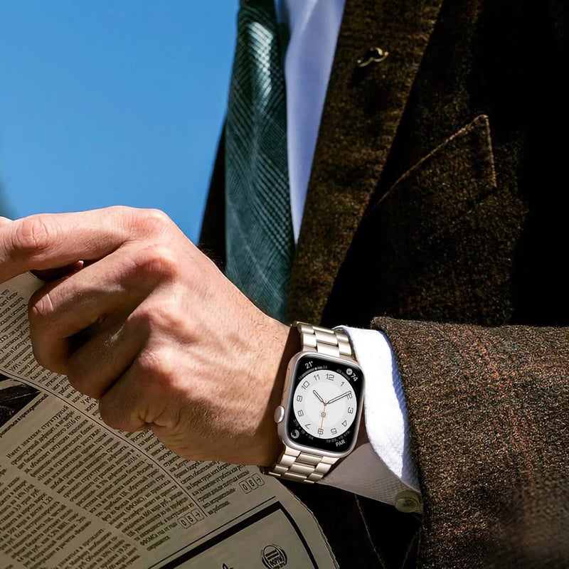 Netolo Fém Óraszíj Apple Watch 38-42mm Rozsdamentes Acél Csere Szíj - 38mm/40mm/41mm, Polar star