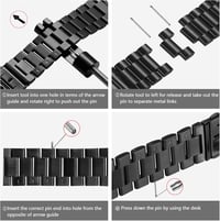 Netolo Fém Óraszíj Apple Watch 38 40 41 42 mm Rozsdamentes Acél - 38mm/40mm/41mm, black 6