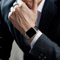 Netolo Fém Óraszíj Apple Watch 38 40 41 42 mm Rozsdamentes Acél - 38mm/40mm/41mm, black 4