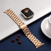 Netolo fém szíj Apple Watch 42 44 45 46 49 mm rozsdamentes acél csere szíj - 42mm/44mm/45mm/49mm, Rose gold 5