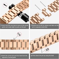 Netolo fém szíj Apple Watch 42 44 45 46 49 mm rozsdamentes acél csere szíj - 42mm/44mm/45mm/49mm, Rose gold 6