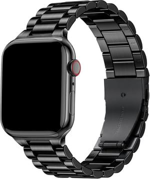 Netolo metalni remen za Apple Watch od nehrđajućeg čelika - crni - 38/40/41 mm