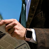 Netolo fém szíj Apple Watch 42 44 45 46 49 mm rozsdamentes acél csere szíj - 42mm/44mm/45mm/49mm, Rose gold 3