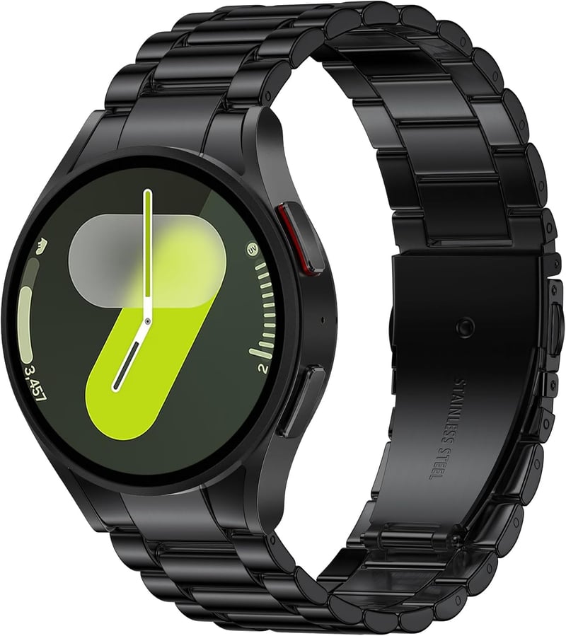 Netolo Galaxy Watch szíj 40mm 44mm rozsdamentes acél gyorscserés - black