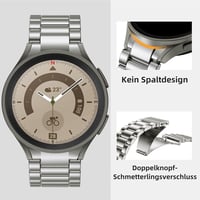 Netolo Gyorscserés Fém Szíj Samsung Galaxy Watch 7 6 5 4 Okosórához 40/44mm - titanium 4
