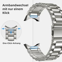 Netolo Gyorscserés Fém Szíj Samsung Galaxy Watch 7 6 5 4 Okosórához 40/44mm - titanium 3