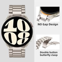 Kovový remienok Netolo One-Click pre Samsung Galaxy Watch 4/5/6/7 40mm 44mm – čierny 4
