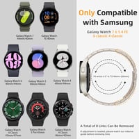Kovový remienok Netolo One-Click pre Samsung Galaxy Watch 4/5/6/7 40mm 44mm – čierny 5
