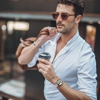 Kovový remienok Netolo One-Click pre Samsung Galaxy Watch 4/5/6/7 40mm 44mm – čierny 6