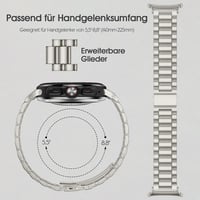 Netolo.inc Extra hosszú rozsdamentes acél óraszíj fekete Samsung Galaxy Watch Ultra 47 mm és Galaxy Watch 7 Ultra 47 mm készülékhez, nem Gal 6