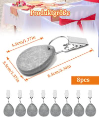 NETONDA Asztalterítő Nehezék Szett 8 db - Természetes Márvány Csipesszel - Kerti Parti Esküvő Piknik Kempingezés

AI: I've created a Hungari 6