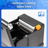 NetumScan Bluetooth USB LAN 80mm POS Hőnyomtató - 300mm/s Sebességű Nyugtanyomtató Automatikus Vágóval, Pénztárfiók Támogatással, Windows/Ma 6