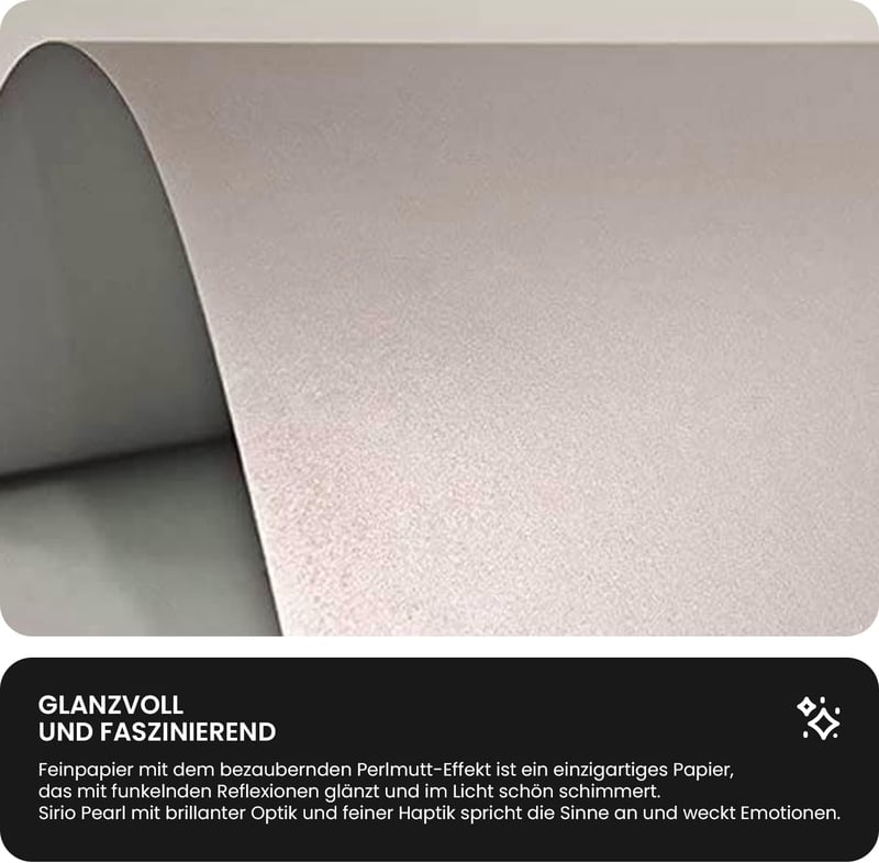 Netuno 10 db Gyöngyházfényű Krém Karton A4 300g Sirio Pearl Fényes Kétoldalas Metál Hatású Elegáns Papír Kézműves Nyomtatás