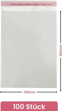 Netuno 100db Öntapadós Átlátszó Tasak 13,5x18,5cm - Polipropilén Csomagolózacskó Dokumentumokhoz, Ékszerekhez, Ruhákhoz - Öntapadó Fóliatasa 3