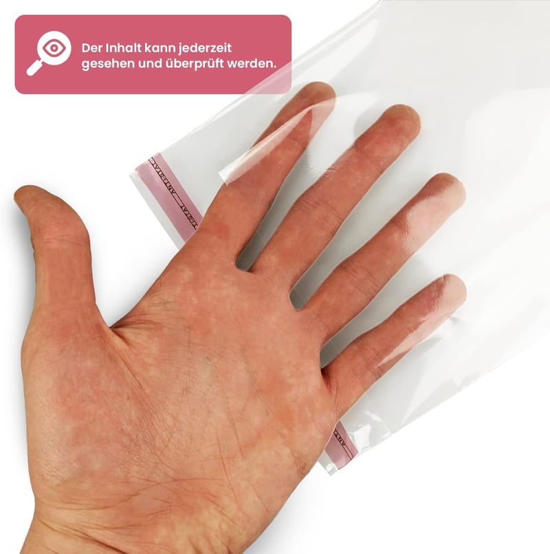 Netuno 100db Öntapadós Átlátszó Tasak 13,5x18,5cm - Polipropilén Csomagolózacskó Dokumentumokhoz, Ékszerekhez, Ruhákhoz - Öntapadó Fóliatasa